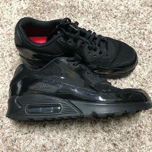 Nike black patent sneakers size 8
